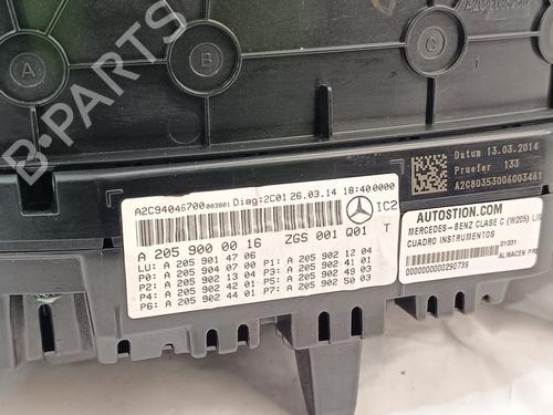 Instrument cluster MERCEDES-BENZ C-CLASS (W205) C 220 BlueTEC / d (205.002, 205.004) | BP24631161C47 
