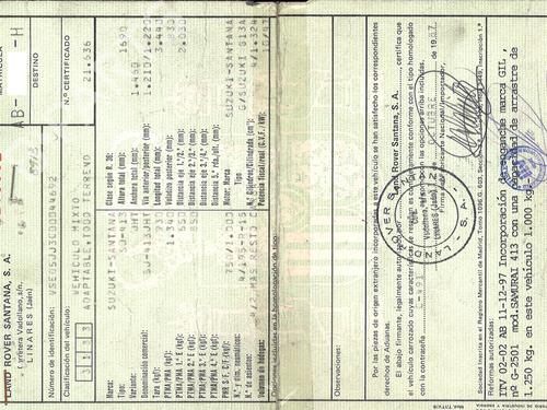 Used Parts SUZUKI SAMURAI Closed Off-Road Vehicle (SJ_) [1984-2004]  4468361