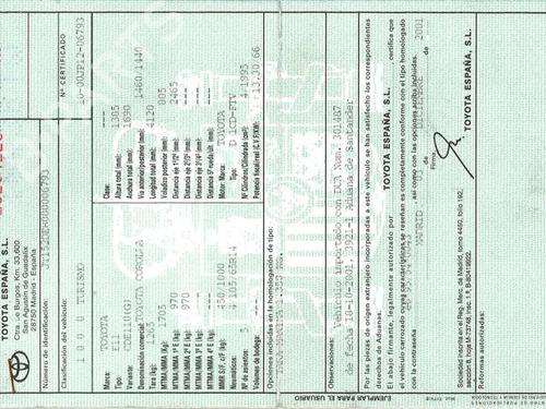 Brugte TOYOTA COROLLA Liftback (_E11_) 2.0 D-4D (CDE110_, CDE110R) 4821681