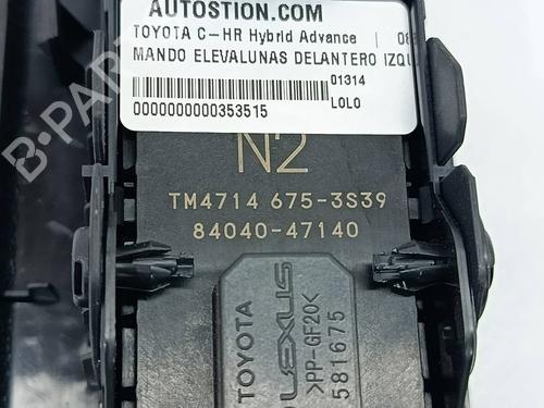 Left front window switch TOYOTA C-HR (_X1_) 1.8 Hybrid (ZYX10_, ZYX11_, ZYX10R, ZYX11R) | BP32404674I27