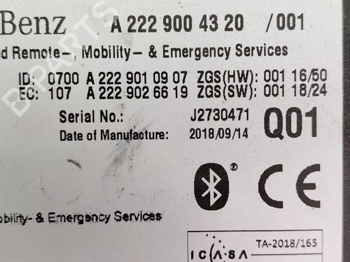 Electronic module MERCEDES-BENZ C-CLASS (W205)  | BP27511772M83 