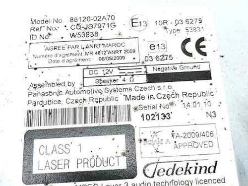 Radio TOYOTA AURIS (_E15_) 2.0 D-4D (ADE150_, ADE150R) | BP22987452E6 
