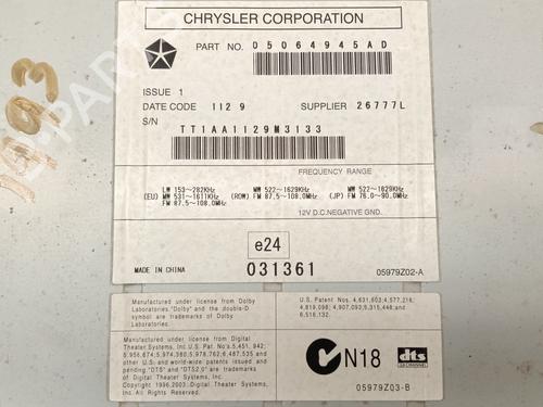 Radio DODGE CALIBER 2.0 CRD | BP37025015E6 - Image 6