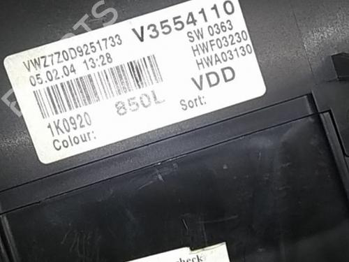 Instrument cluster VW GOLF V (1K1) 2.0 TDI | BP5629243C47 