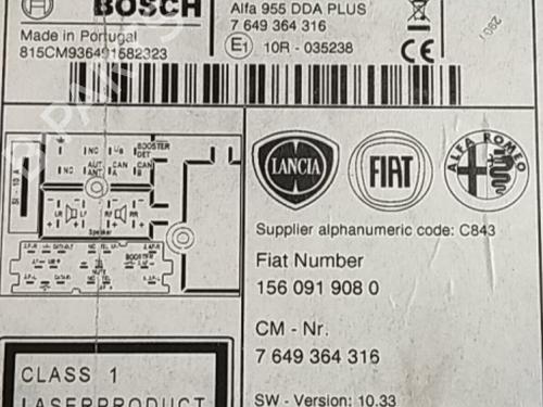 Radio ALFA ROMEO MITO (955_) 1.3 MultiJet (955AXH1B, 955AXT1A) | BP4458465E6 