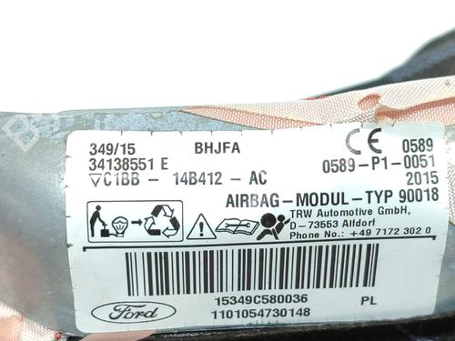 Left curtain airbag FORD FIESTA VI (CB1, CCN) 1.0 Sport | BP18697932C11 