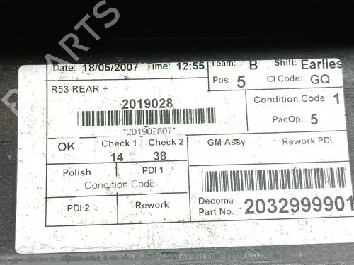 Rear bumper MINI MINI (R50, R53) Cooper S | BP19489356C8 
