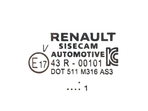 Dør rude ventre bagtil RENAULT CLIO V (B7_) 1.0 TCe 90 (B7MT) | BP27370410C20 - Image 2