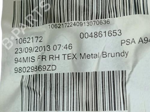 Front right panel PEUGEOT 2008 I (CU_) 1.2 VTi | BP23431825C59 - Image 4