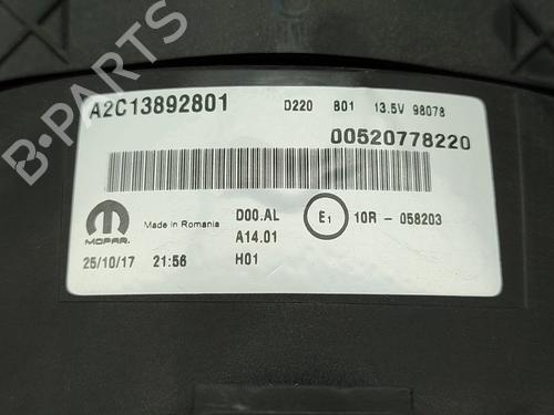 Instrument cluster FIAT 500L (351_, 352_) 1.3 D Multijet (199.LYM11, 199.LYM1A) | BP21845669C47 