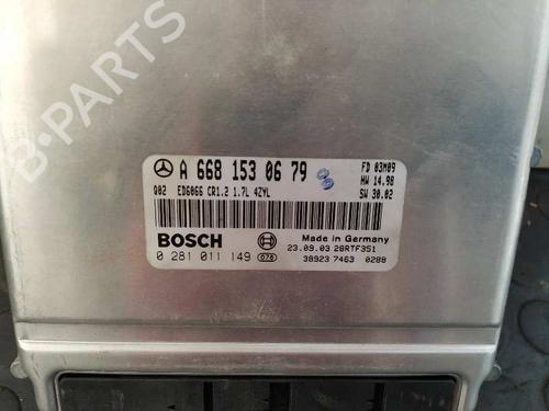 Engine control unit (ECU) MERCEDES-BENZ A-CLASS (W168) A 170 CDI (168.008) | BP16504880M57 