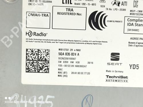 Radio SEAT IBIZA IV SC (6J1, 6P5) 1.2 TSI | BP20702891E6 