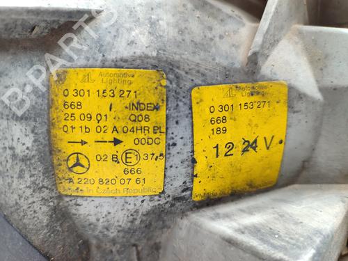 Left headlight MERCEDES-BENZ S-CLASS (W220) S 320 CDI (220.026, 220.126) | BP18121340C28 