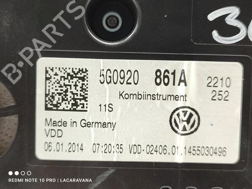 Instrument cluster VW GOLF VII (5G1, BQ1, BE1, BE2) 1.6 TDI | BP25903112C47