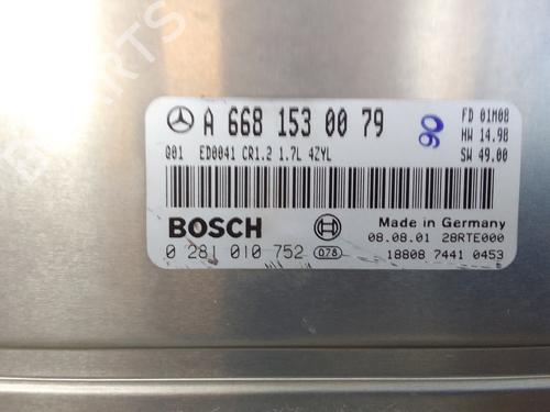 Engine control unit (ECU) MERCEDES-BENZ A-CLASS (W168) A 170 CDI (168.009, 168.109) | BP16508931M57 