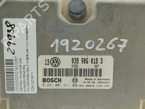 Engine control unit (ECU) VW GOLF IV (1J1) 1.9 TDI | BP16511034M57 