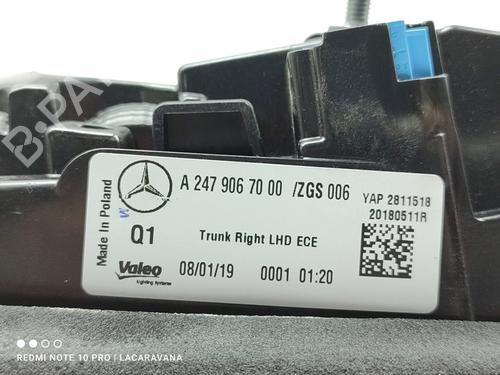 Right tailgate light MERCEDES-BENZ B-CLASS Sports Tourer (W247) B 200 4-matic (247.088) | BP29532871C80 
