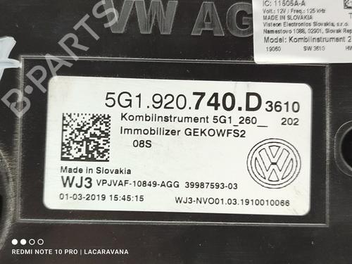 Instrument cluster VW GOLF VII (5G1, BQ1, BE1, BE2) | BP25903113C47