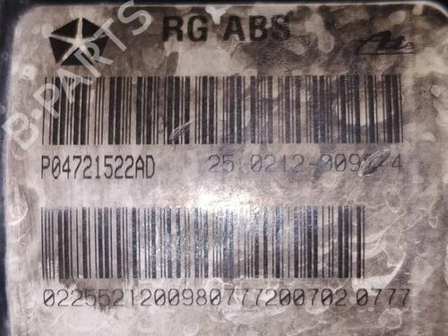 ABS pump CHRYSLER VOYAGER IV (RG, RS) 2.5 CRD | BP16504281M43 