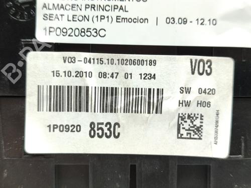 Instrument cluster SEAT LEON (1P1) 1.9 TDI | BP17054576C47 
