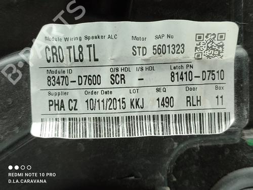 Rear left window mechanism HYUNDAI TUCSON (TL, TLE) 1.7 CRDi | BP16705105C24 