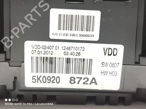 Instrument cluster VW GOLF VI (5K1) 1.6 TDI | BP21215925C47 