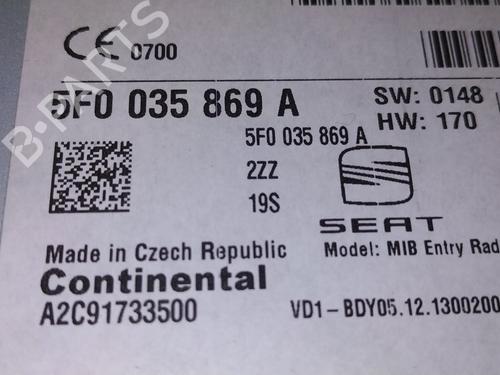 Radio SEAT LEON SC (5F5) 2.0 TDI | BP16509684E6 