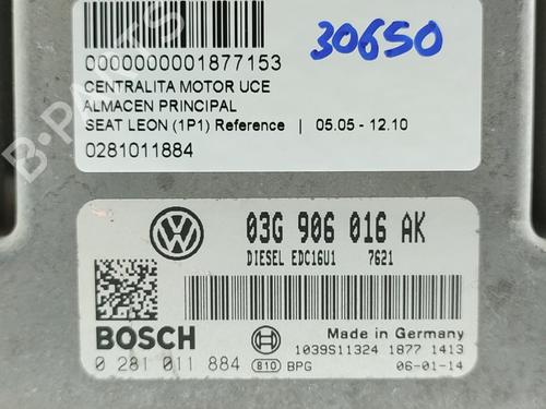 Engine control unit (ECU) SEAT LEON (1P1) 1.9 TDI | BP16509881M57 