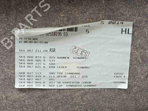 Seats set VW GOLF VI (5K1) 2.0 GTi | BP36230906C78  - Image 6