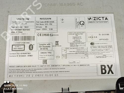 Radio NISSAN QASHQAI II SUV (J11, J11_) 1.6 dCi | BP18312431E6 