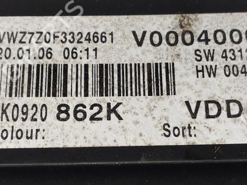 Instrument cluster VW GOLF V (1K1) 1.9 TDI | BP28621416C47 