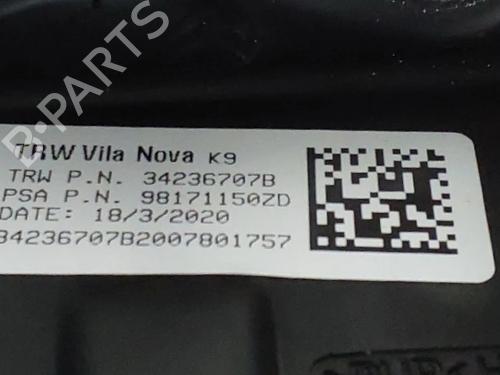 Steering wheel PEUGEOT PARTNER Box Body/MPV (K9) 1.5 BlueHDI 130 | BP29806703C49 