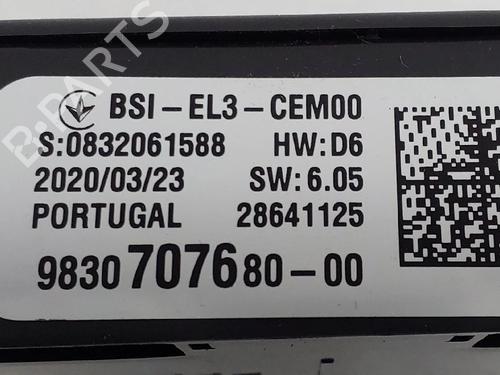 Fuse box PEUGEOT PARTNER Box Body/MPV (K9) 1.5 BlueHDI 130 | BP29813448E1 
