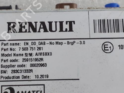 Radio RENAULT ZOE (BFM_) ZOE (BFMC, BFMD) | BP30084322E6