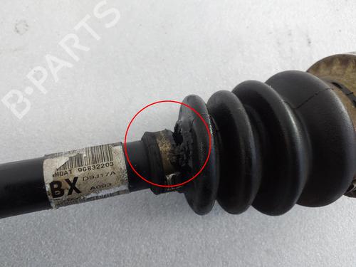 Left front driveshaft CHEVROLET AVEO / KALOS Hatchback (T250, T255) 1.2 | BP31596344M38 