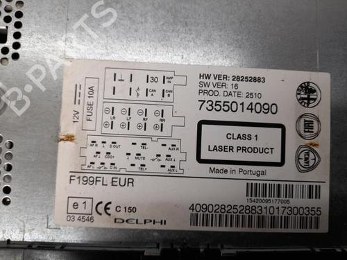 Radio FIAT PUNTO EVO (199_) 1.3 D Multijet (199AXC1A, 199BXC1A, 199AXT1A, 199BXT1A) | BP16621780E6 