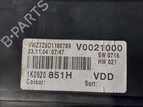 Instrument cluster VW GOLF V (1K1) | BP17163452C47