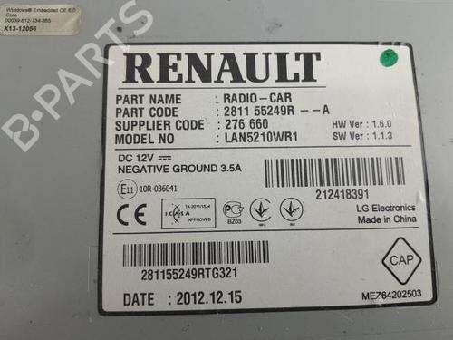 Bilradio RENAULT CLIO IV (BH_) 1.5 dCi 90 | BP25133262E6