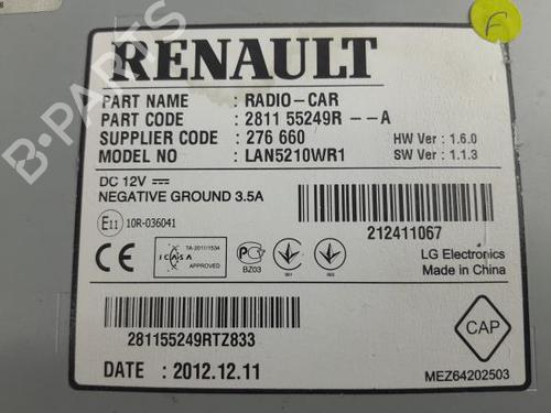 Bilradio RENAULT CLIO IV (BH_) 1.5 dCi 75 | BP25846360E6