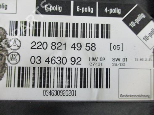 Electronic module MERCEDES-BENZ S-CLASS (W220, V220) S 320 CDI (220.025, 220.125) | BP16599788M83