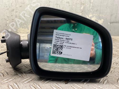 Used Right mirror Right mirror DACIA SANDERO 1.4 (BS0C, BS0A, BS0G, BS1F, BS0E) (75 hp) 34582290 34582290
