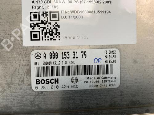 Engine control unit (ECU) MERCEDES-BENZ A-CLASS (W168) A 170 CDI (168.008) | BP16498169M57 