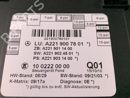 Electronic module MERCEDES-BENZ S-CLASS (W221, V221) S 400 Hybrid (221.095, 221.195) | BP20509978M83 