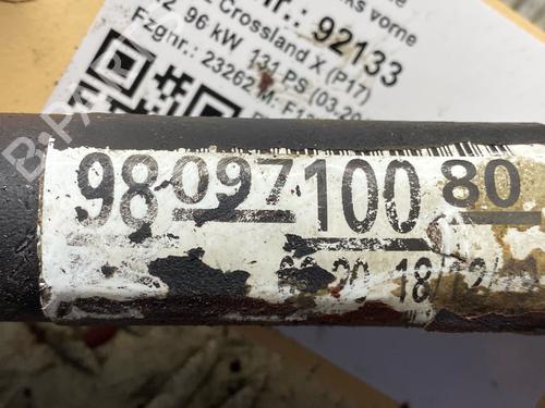 Left front driveshaft OPEL CROSSLAND X / CROSSLAND (P17, P2QO) 1.2 (75) | BP31919357M38