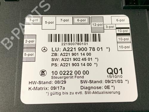 Electronic module MERCEDES-BENZ S-CLASS (W221, V221) S 400 Hybrid (221.095, 221.195) | BP20509977M83 