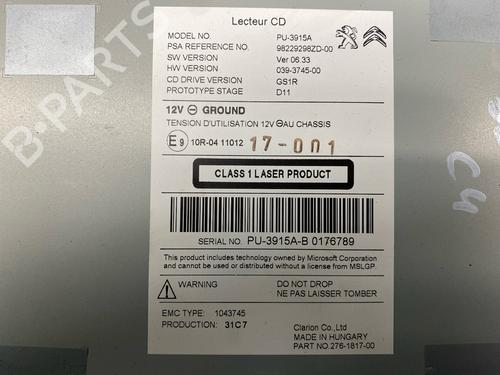 Elektronisk modul CITROËN C4 Picasso II 1.2 THP 130 | BP29119492M83