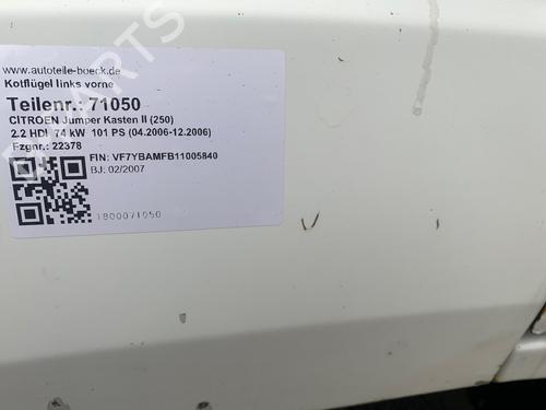 Left front fenders CITROËN JUMPER II Van 2.2 HDi 100 | BP16199152C41 