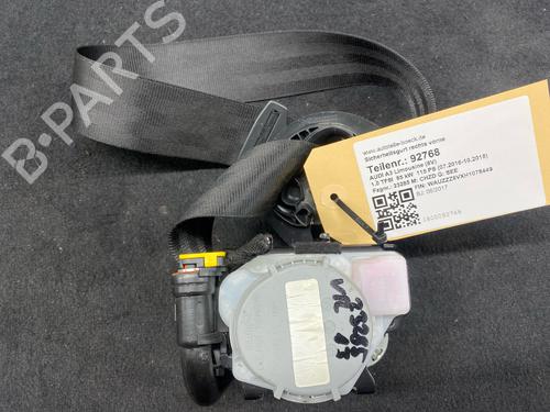Used Front right seatbelt AUDI A3 Limousine (8VS, 8VM) 1.0 TFSI (115 hp) 32438460