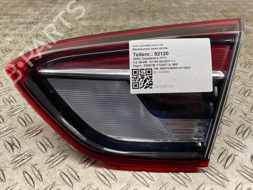 Used Right tailgate light Right tailgate light OPEL CROSSLAND X / CROSSLAND (P17, P2QO) 1.2 (75) (131 hp) 36066022 36066022