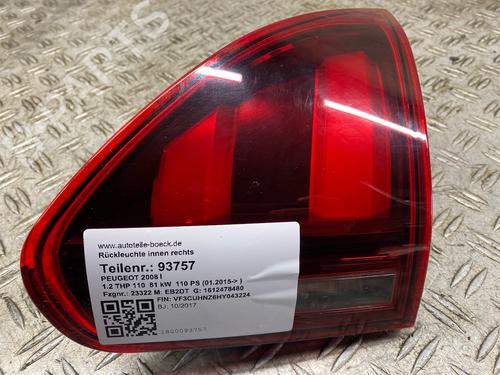 Used Right tailgate light Right tailgate light PEUGEOT 2008 I (CU_) 1.2 THP 110 / PureTech 110 (110 hp) 33697996 33697996